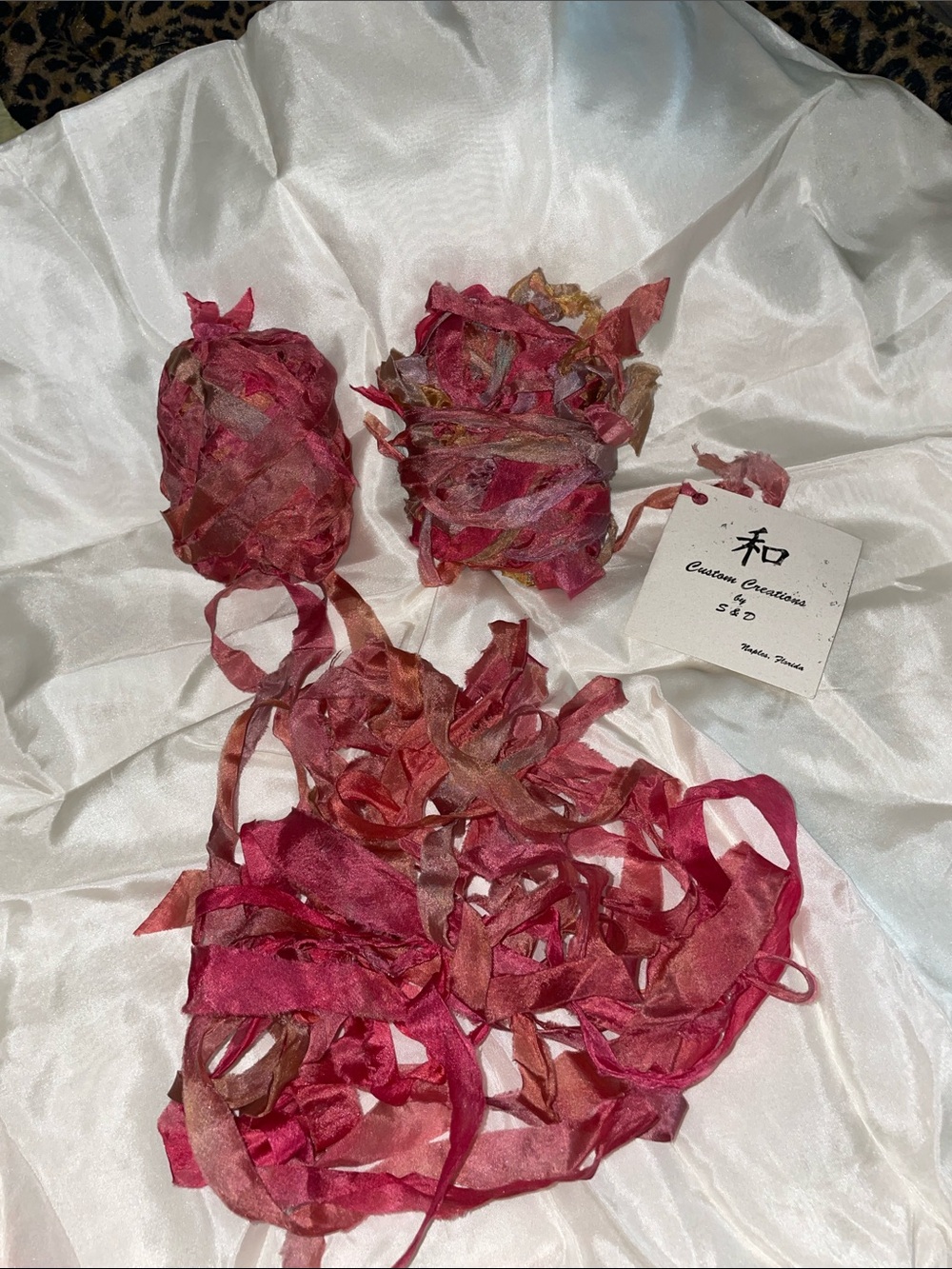 Custom died silk yarn